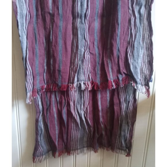 Plaid Tartan Scarf with Rope Fringe Ends Cozy Winter Blanket Wrap Unisex - Picture 3 of 3